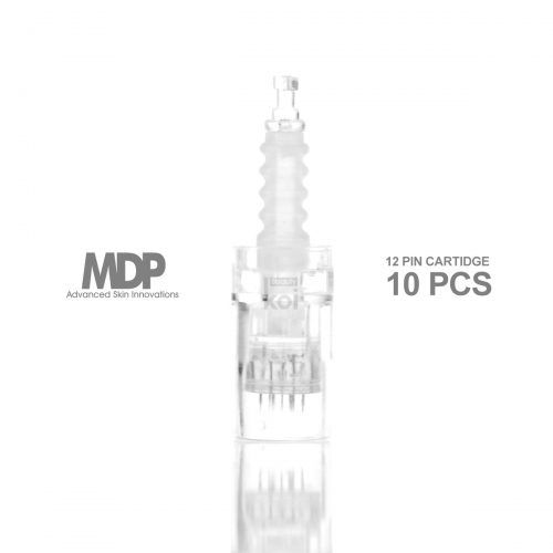 Needle Cartridge 12 Tips Adjust 0-2.5 mm for Electric Auto Derma Pen 10pcs -Baynoet Slot