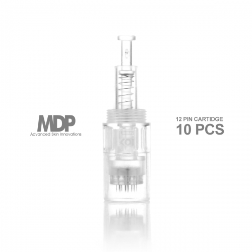 Needle Cartridge 12 Tips Adjust 0-2.5 mm for Electric Auto Derma Pen 10pcs - Thread Slot