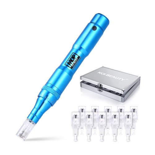 Electric Derma Pen Stamp Auto Pen Micro Needle Pen Skin Rejuvenation Adjustable From 0.25mm to 2.0mm
